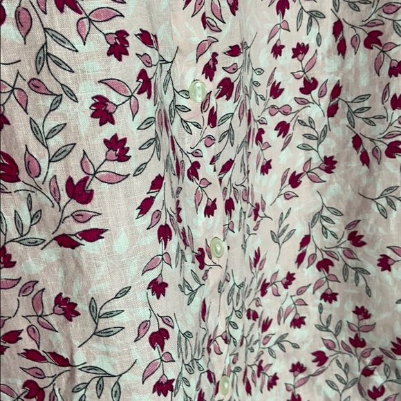 NWT Charter Club Floral Print Button up Top - Picture 2 of 5